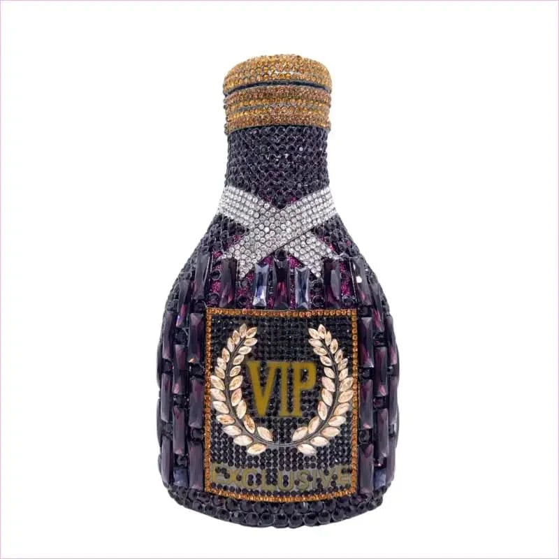 Champagne Bottle Rhinestone Bling Evening Bag - Pleasures and Sins