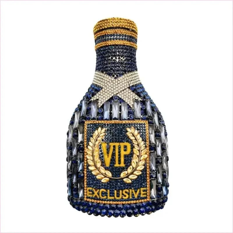 Champagne Bottle Rhinestone Bling Evening Bag - Pleasures and Sins