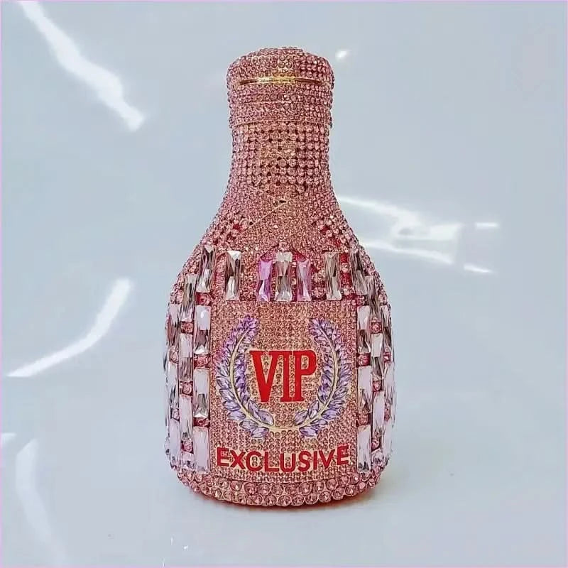 Champagne Bottle Rhinestone Bling Evening Bag - Pleasures and Sins