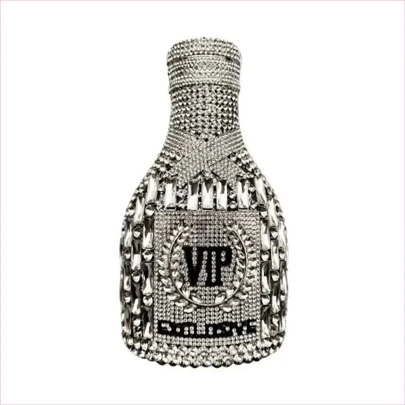 Champagne Bottle Rhinestone Bling Evening Bag - Pleasures and Sins
