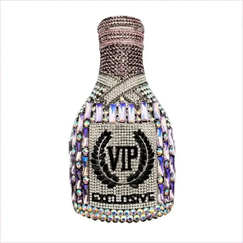 Champagne Bottle Rhinestone Bling Evening Bag - Pleasures and Sins