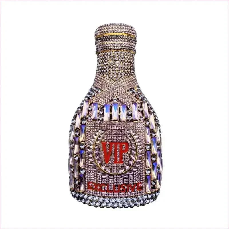 Champagne Bottle Rhinestone Bling Evening Bag - Pleasures and Sins