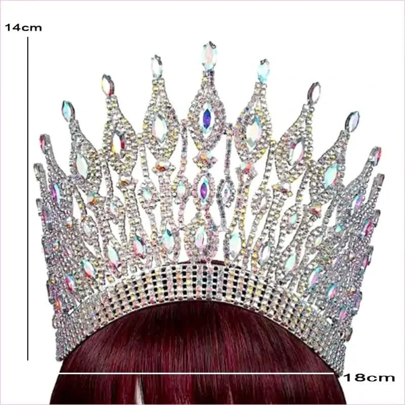 Colorful Gemstone Bridal Wedding Crown Crystal Hair Accessory - Pleasures and Sins