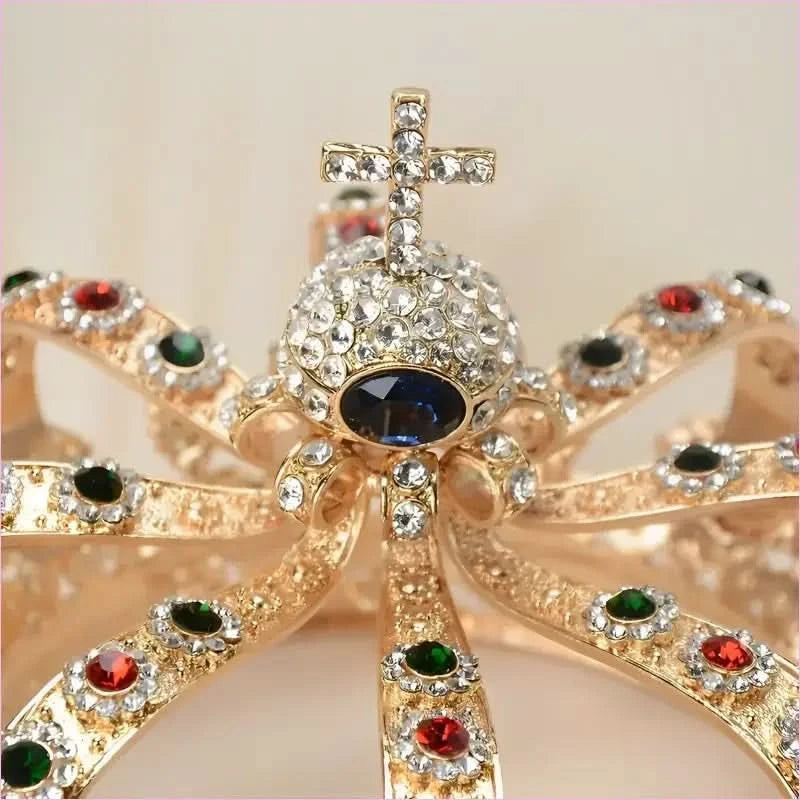 Colorful Royal Crystal Crown Headpiece for Men and Women Pageants - Pleasures and Sins