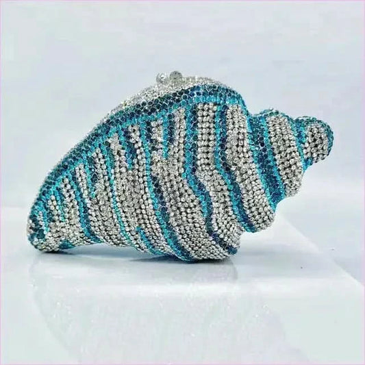 Conch Shape Rhinestone Customised Dinner Clutch Bag for Elegant Events - Pleasures and Sins