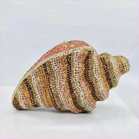 Conch Shape Rhinestone Customised Dinner Clutch Bag for Elegant Events - Pleasures and Sins