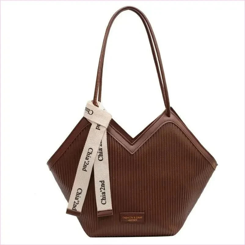 Cream Canvas Tote with Green Trim for Casual Luxury Fashion Students - Pleasures and Sins