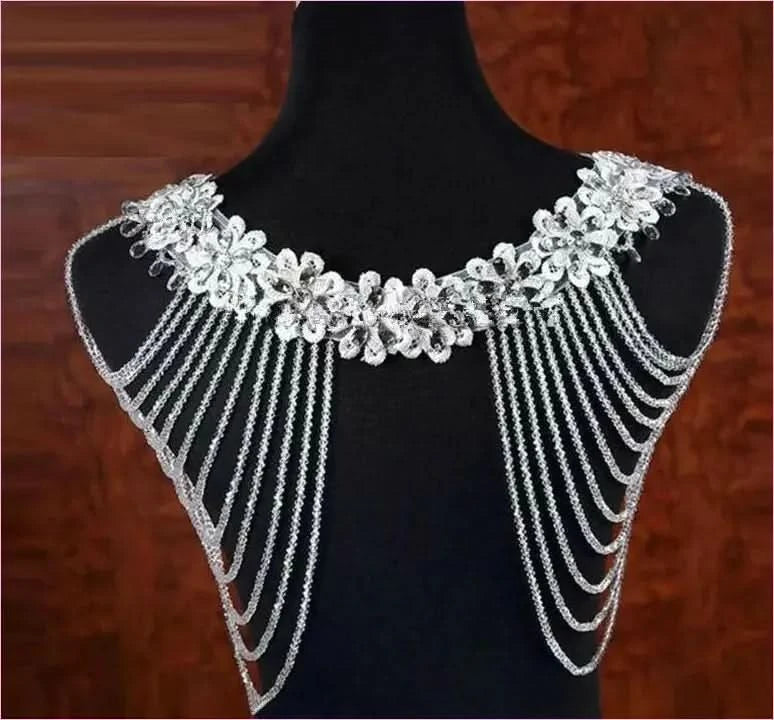 Crystals Wedding Neck Bolero for an Elegant Bridal Look - Pleasures and Sins