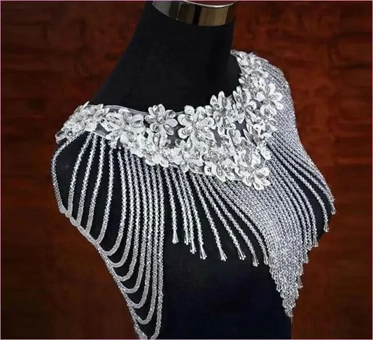 Crystals Wedding Neck Bolero for an Elegant Bridal Look - Pleasures and Sins