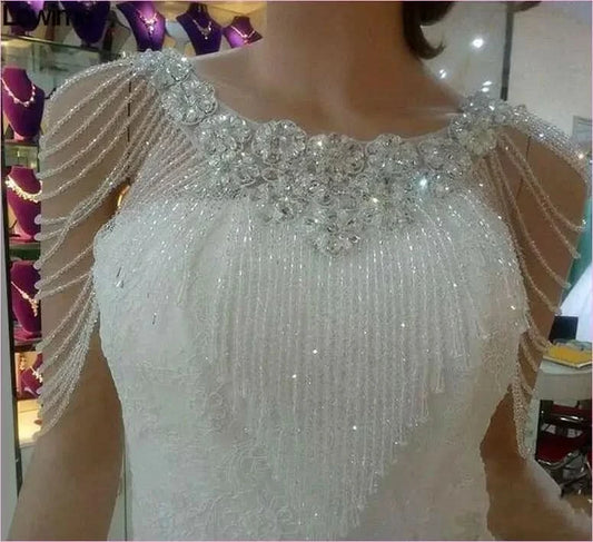 Crystals Wedding Neck Bolero for an Elegant Bridal Look - Pleasures and Sins