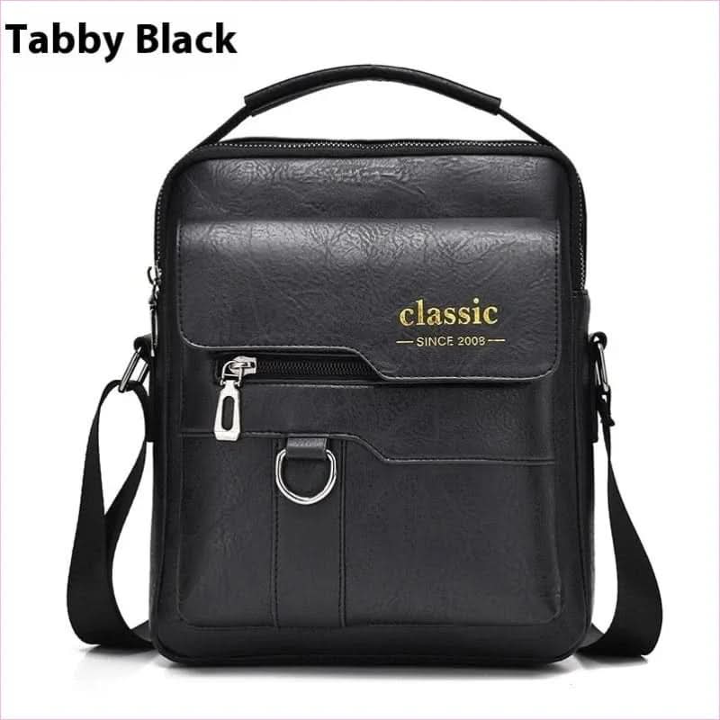 Dark Brown Retro Pu Leather Crossbody Bag for Men Holds 11-inch Tablets - Pleasures and Sins
