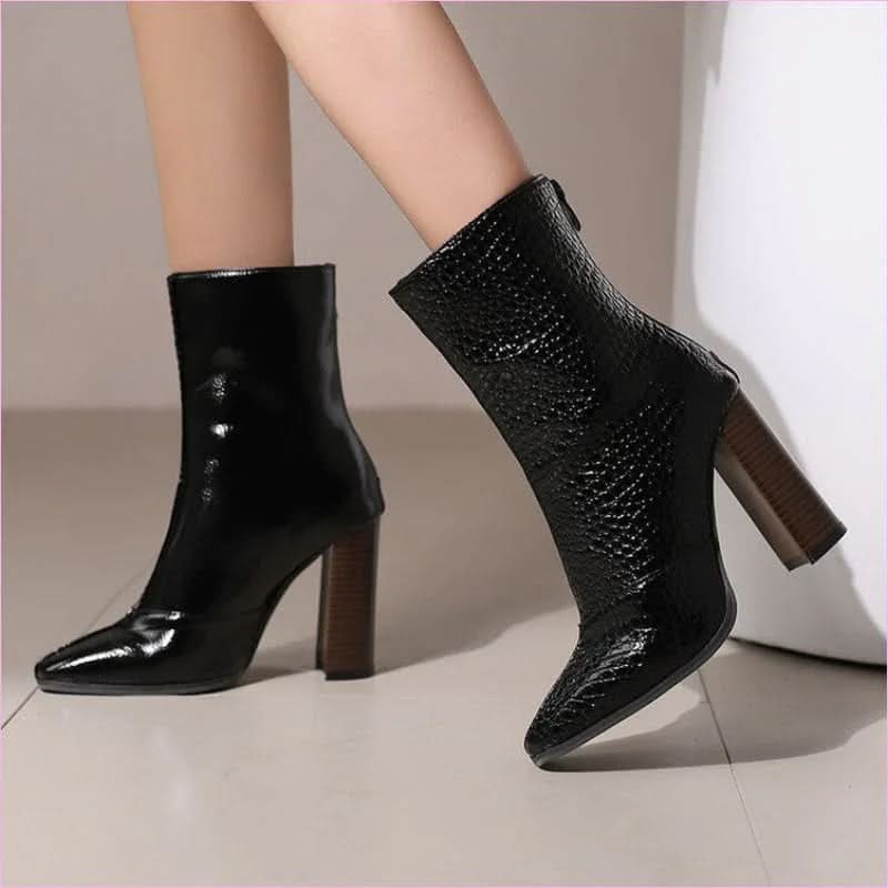 Drag Queen High Heel French Style Ankle Boots for Glamorous Steps - Pleasures and Sins