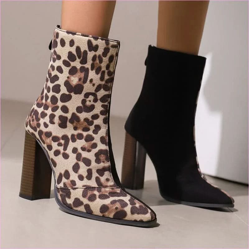 Drag Queen High Heel French Style Ankle Boots for Glamorous Steps - Pleasures and Sins