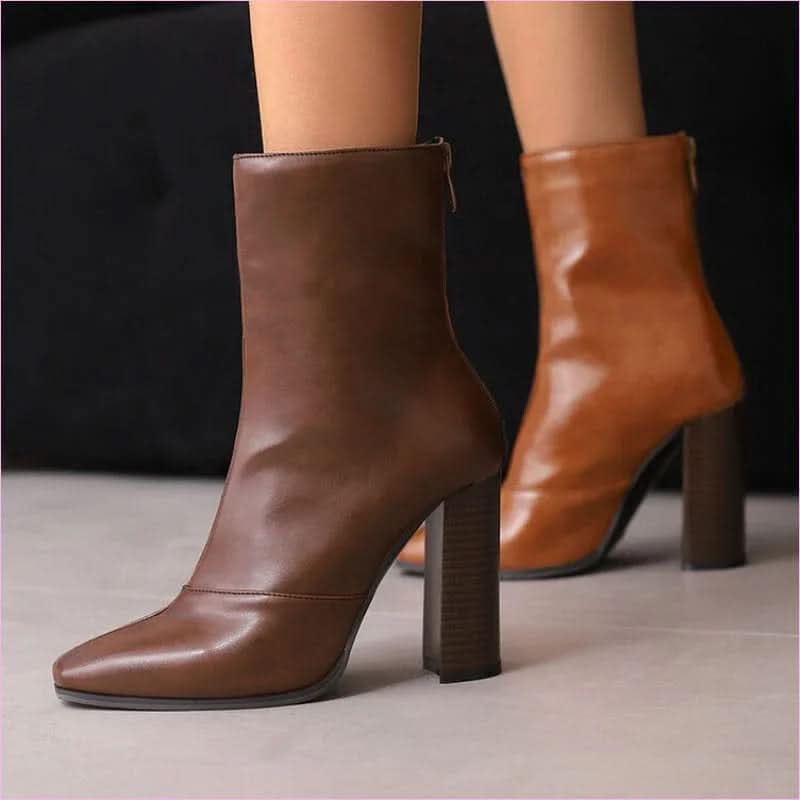 Drag Queen High Heel French Style Ankle Boots for Glamorous Steps - Pleasures and Sins