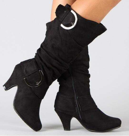 Fashion Brushed Velvet Spring And Autumn Women's Boots Boots Pleasures and Sins Black 34