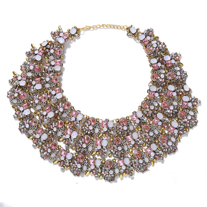 Exaggerated  Multi-layer Rhinestone Drag Queen Stage Show Luxury Necklace