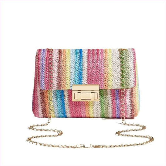Elegant Small Square Bag with Straw Lock Design for Women - Pleasures and Sins
