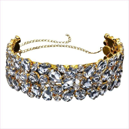 Exaggerated Water Diamond Multi-layer Choker Necklace - Pleasures and Sins