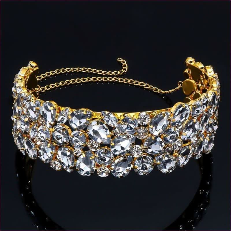 Exaggerated Water Diamond Multi-layer Choker Necklace - Pleasures and Sins