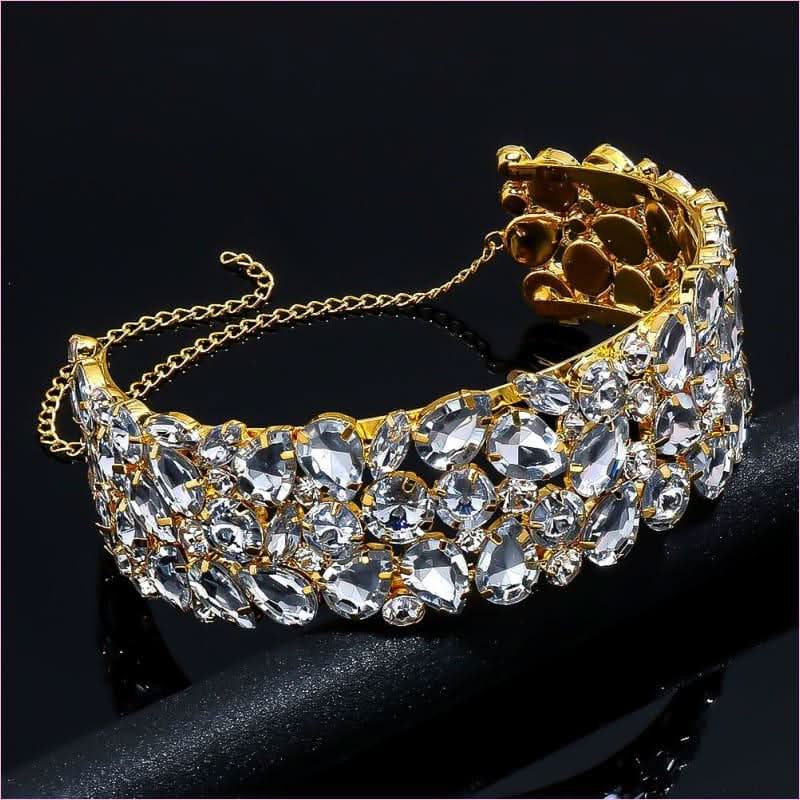 Exaggerated Water Diamond Multi-layer Choker Necklace - Pleasures and Sins