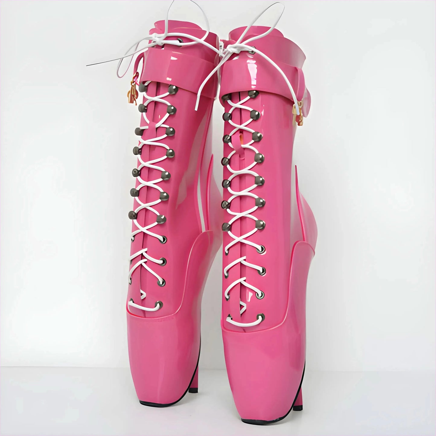 Extreme High-heeled Lace-up Frontless Ballet Ankle Boots - Pleasures and Sins