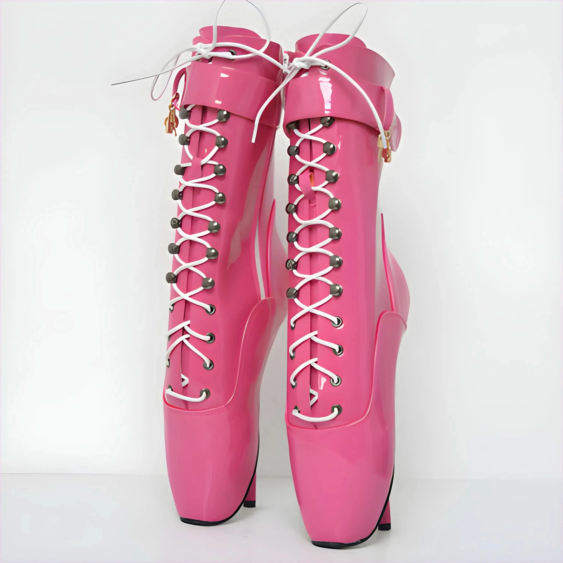 Extreme High-heeled Lace-up Frontless Ballet Ankle Boots - Pleasures and Sins