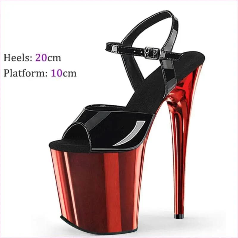 Fabulous Open Toe Heel with Towering 20cm Height for Evening Soirée - Pleasures and Sins