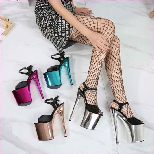 Fabulous Open Toe Heel with Towering 20cm Height for Evening Soirée - Pleasures and Sins
