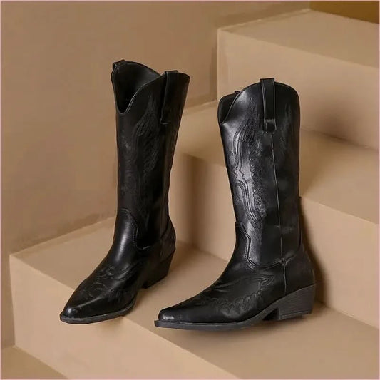 Fashion Embroidered Ladies Western Cowgirl Boots - Pleasures and Sins