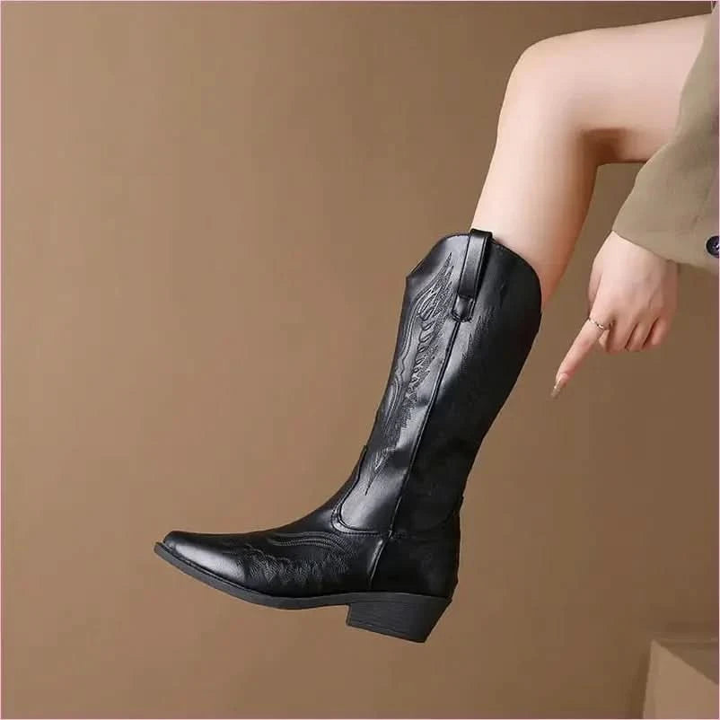 Fashion Embroidered Ladies Western Cowgirl Boots - Pleasures and Sins