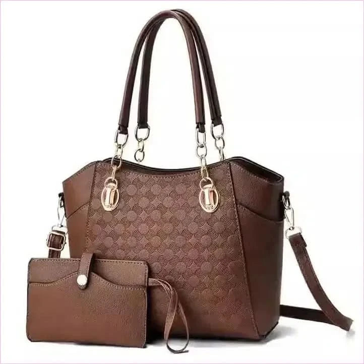 Faux Leather Large Capacity Tote with Chain Shoulder Strap - Pleasures and Sins