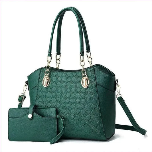 Faux Leather Large Capacity Tote with Chain Shoulder Strap - Pleasures and Sins