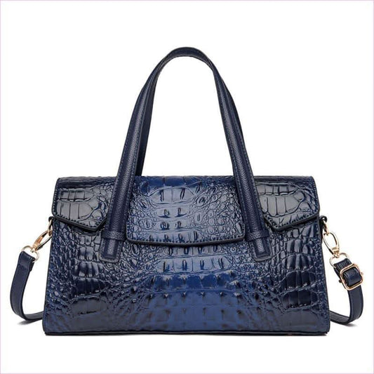 Faux Leather Messenger Bag with Crocodile Pattern for Stylish Daily - Pleasures and Sins