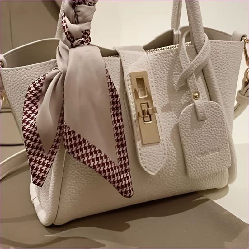Faux Leather Patterned Portable Tote Bag Soft Faux Shoulder Girdle - Pleasures and Sins