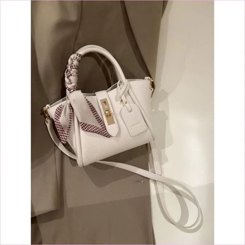 Faux Leather Patterned Portable Tote Bag Soft Faux Shoulder Girdle - Pleasures and Sins