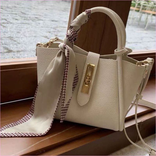 Faux Leather Patterned Portable Tote Bag Soft Faux Shoulder Girdle - Pleasures and Sins