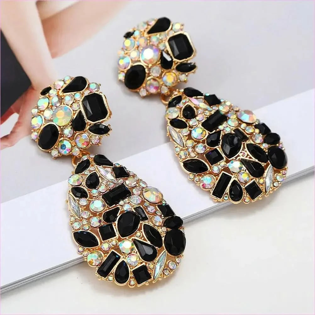 Gemstone and Pearl Crystal Pendant Drop Earrings in Multi Styles - Pleasures and Sins