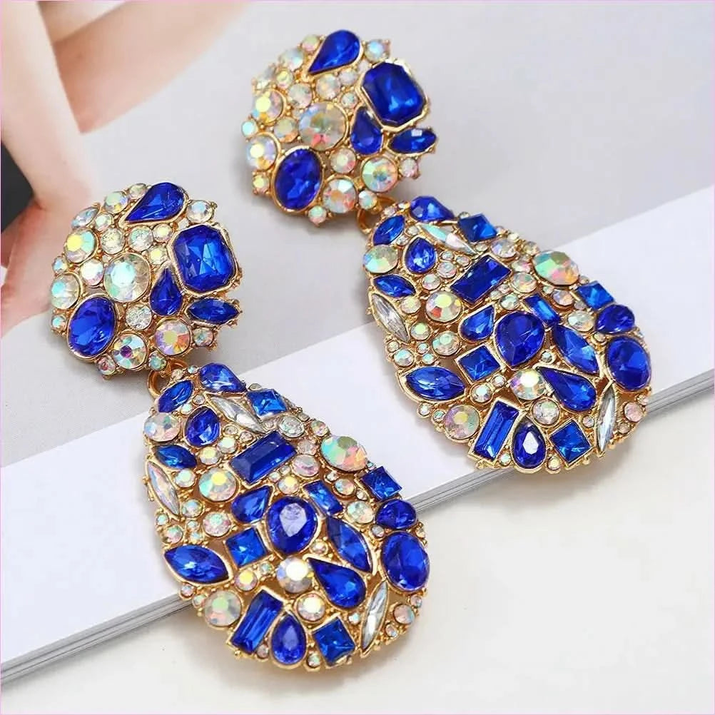Gemstone and Pearl Crystal Pendant Drop Earrings in Multi Styles - Pleasures and Sins