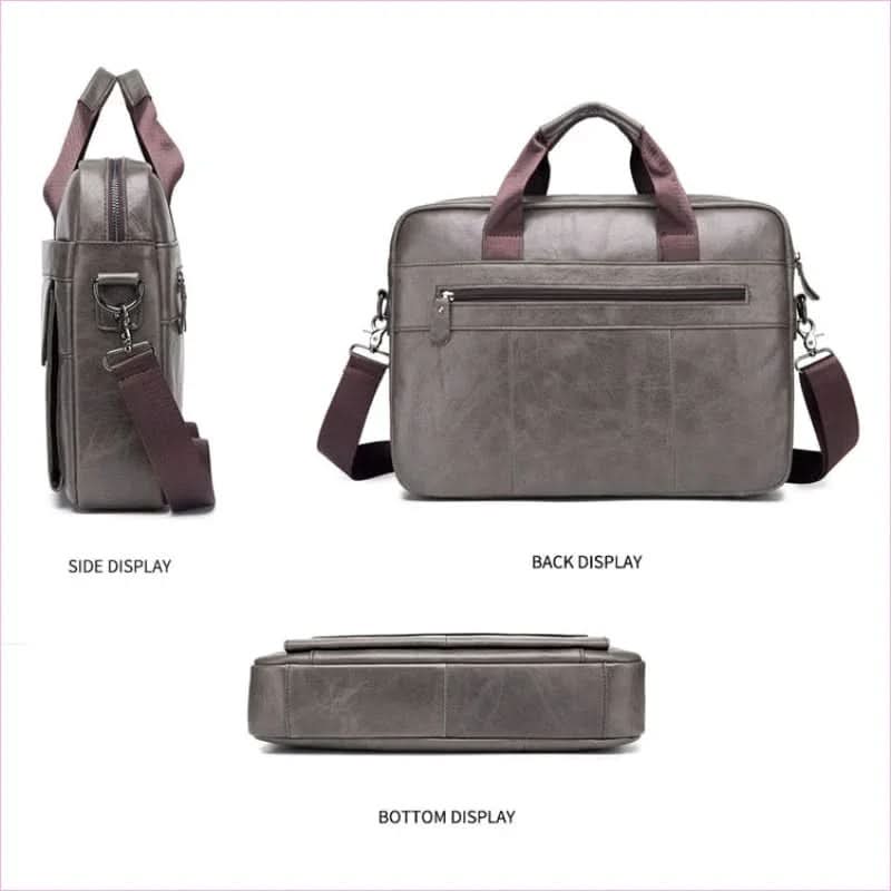 Genuine Leather Briefcase for Modern Professionals with Ample Space - Pleasures and Sins