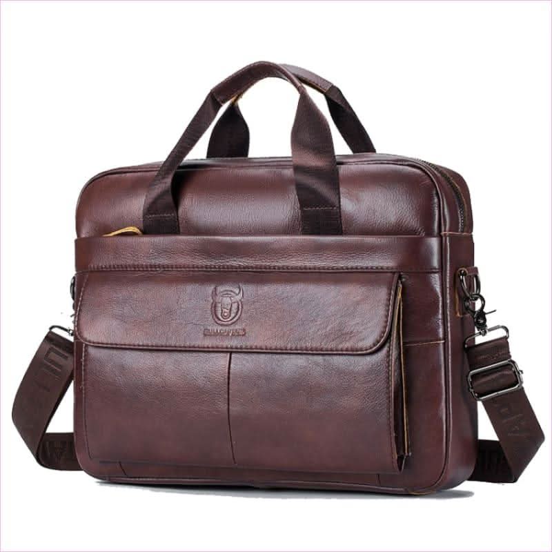 Genuine Leather Briefcase for Modern Professionals with Ample Space - Pleasures and Sins