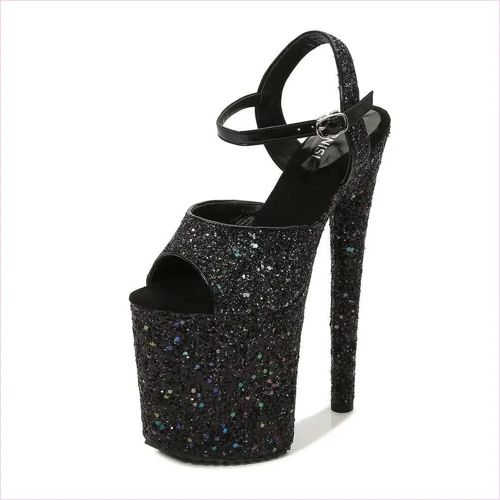 Glittery Ladies High Platform Heels for a Dazzling Look - Pleasures and Sins