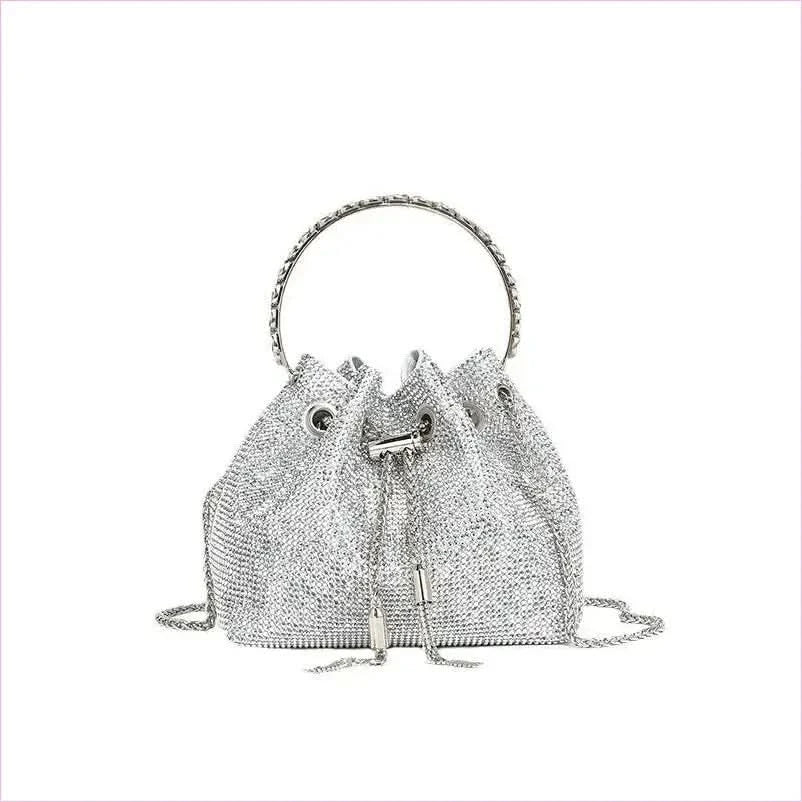 Glittery Rhinestone Women’s Evening Crossbody Bag with Chain Strap - Pleasures and Sins