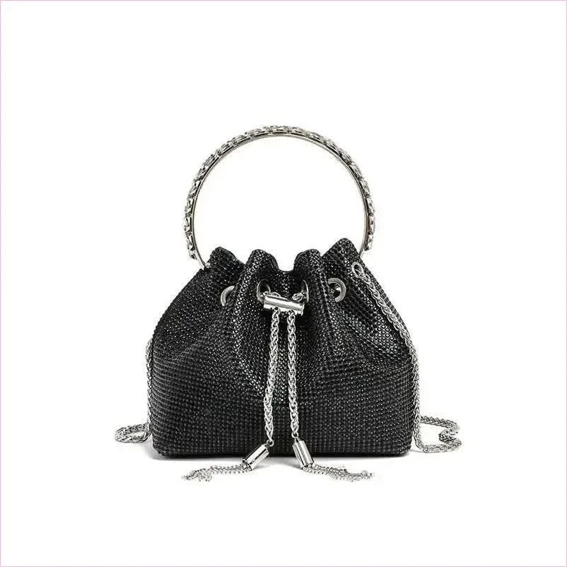 Glittery Rhinestone Women’s Evening Crossbody Bag with Chain Strap - Pleasures and Sins