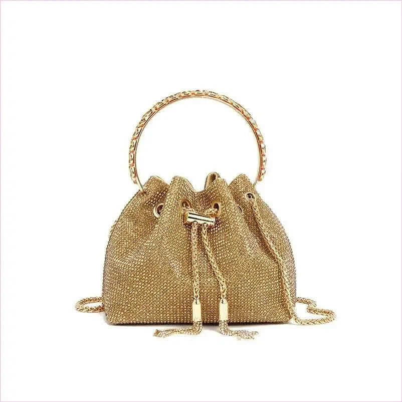 Glittery Rhinestone Women’s Evening Crossbody Bag with Chain Strap - Pleasures and Sins