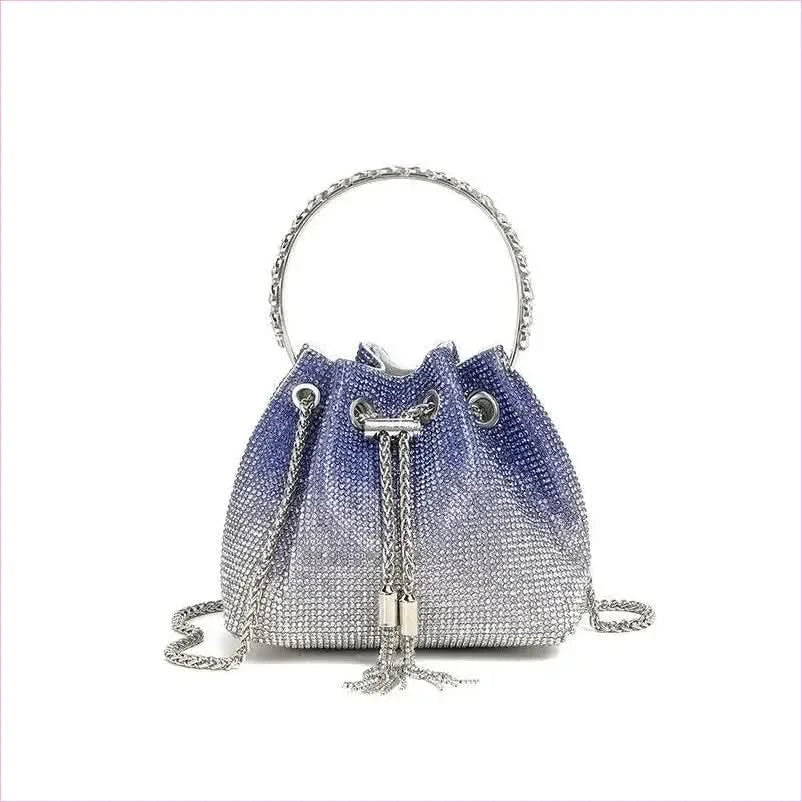 Glittery Rhinestone Women’s Evening Crossbody Bag with Chain Strap - Pleasures and Sins