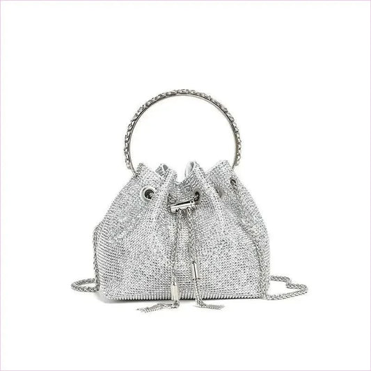 Glittery Rhinestone Women’s Evening Crossbody Bag with Chain Strap - Pleasures and Sins