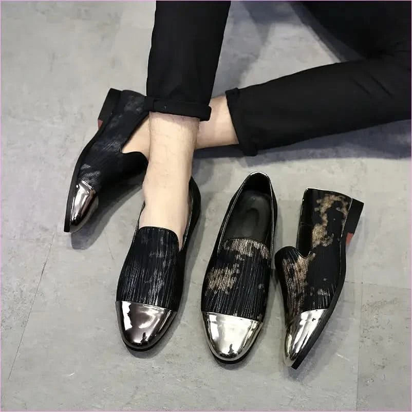 Gold Toe Capped Groom Shoes for Stylish Formal Looks - Pleasures and Sins