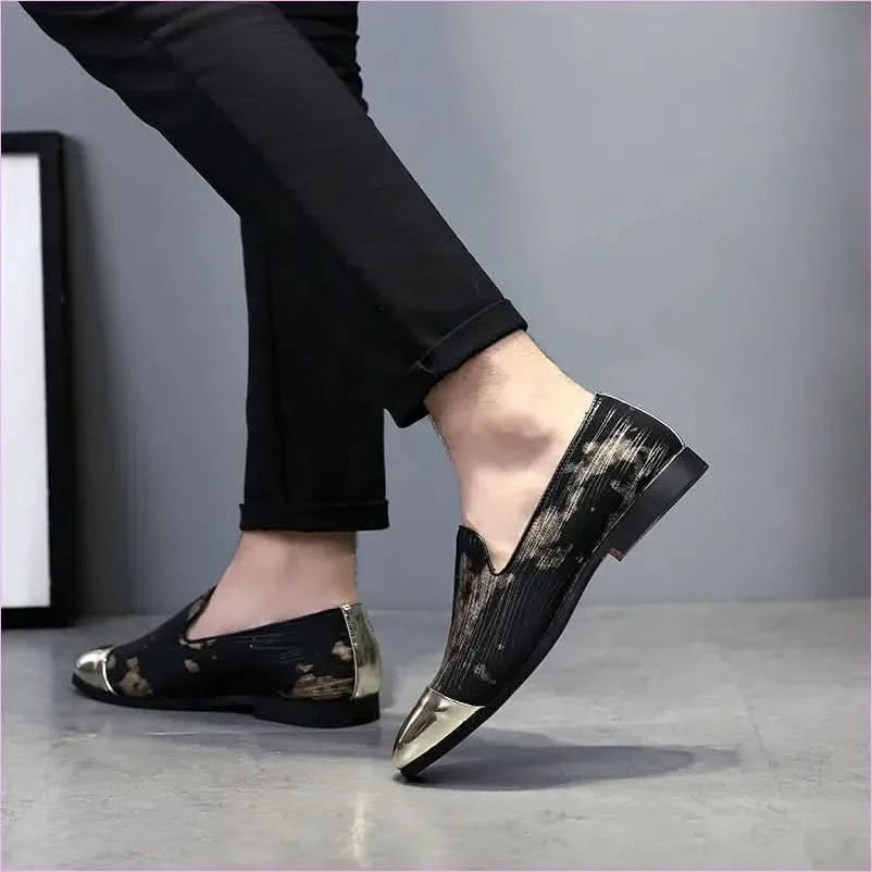 Gold Toe Capped Groom Shoes for Stylish Formal Looks - Pleasures and Sins