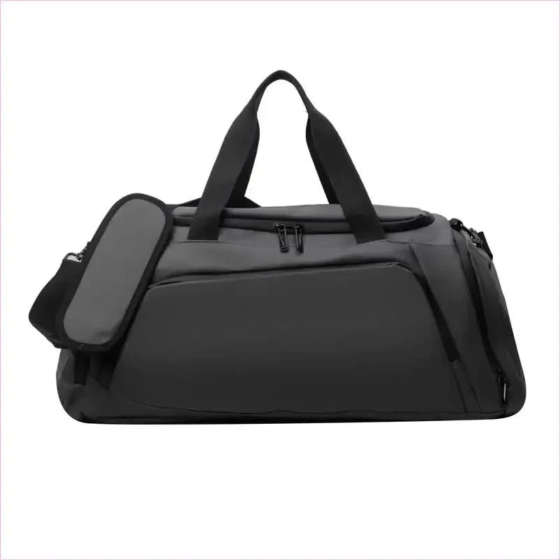 Gray Men's Waterproof Oxford Travel Duffel Bag with Compartments - Pleasures and Sins
