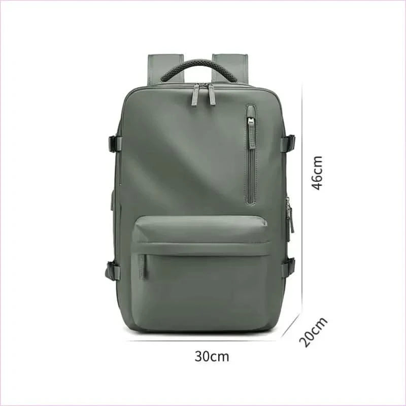 Gray Waterproof 18 Inch Extendable Laptop School Backpack with Usb - Pleasures and Sins